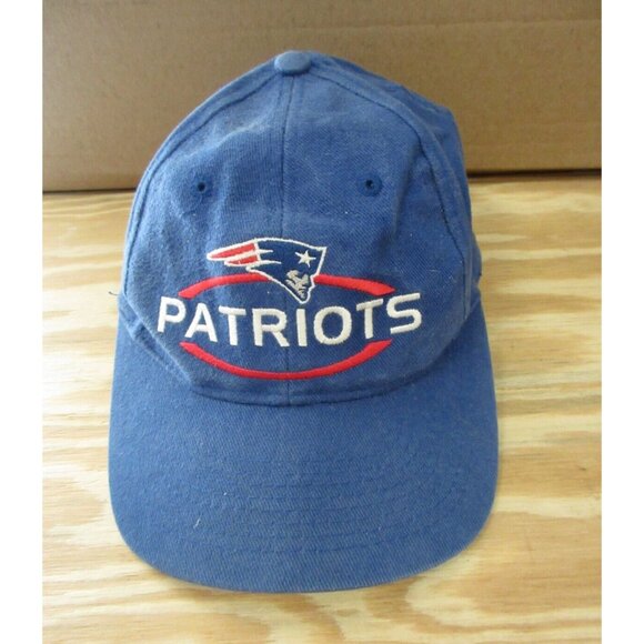 VINTAGE New England Patriots Hat Cap Hook Loop Logo 7 NFL One - Picture 1 of 10
